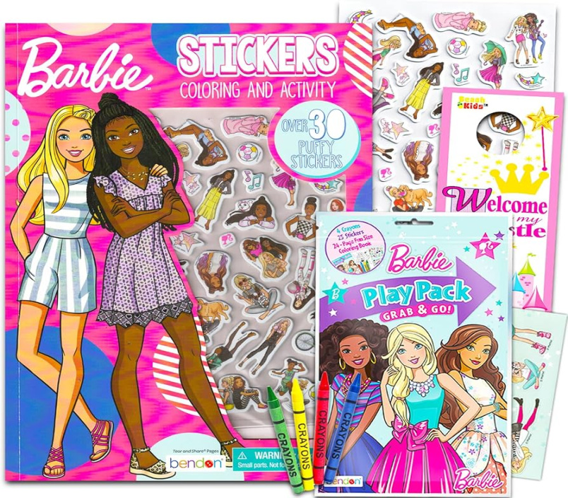 Barbie Coloring & Activity Books for Kids Ages - - Bundle with Puffy Stickers & Play Pack Barbie Coloring & Activity Books for Kids Ages - - Bundle with Puffy Stickers & Play Pack