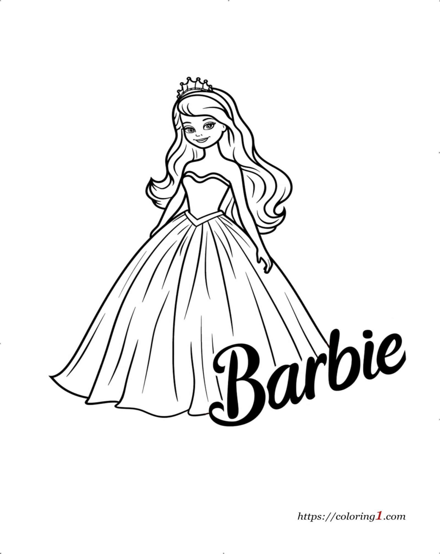 Barbie Princess Coloring Page - Free Coloring Sheets (04) Barbie Princess Coloring Page - Free Coloring Sheets (04)