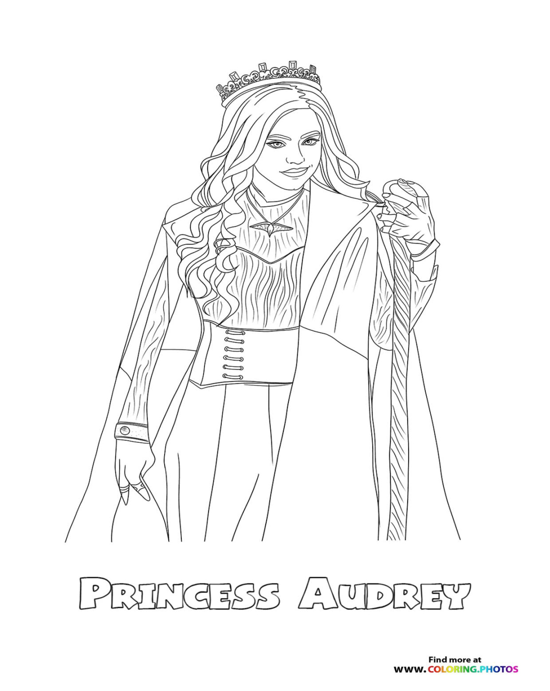 Princess Audrey from Descendants - Coloring Pages for kids Princess Audrey from Descendants - Coloring Pages for kids