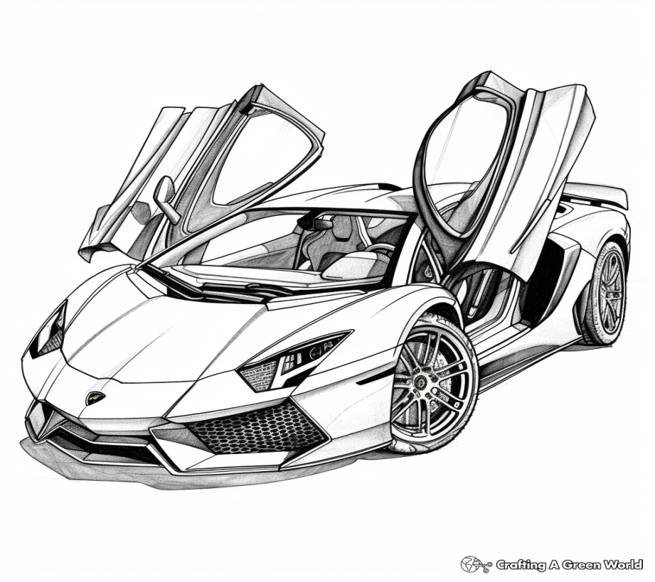 Supercar Coloring Pages - Free & Printable! Supercar Coloring Pages - Free & Printable!