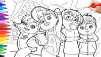 Alvinnn and the Chipmunks, Alvin Coloring Page for Kids, How to Draw Color Alvin Simon Theo Brittany
