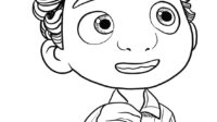 Luca eating Ice-cream - Coloring Pages for kids