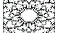 Printable, Mandala ,adult, Coloring Pages, Floral, Easy